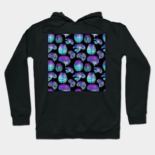 Vintage Anatomy Illustrations - Brains Pattern Hoodie